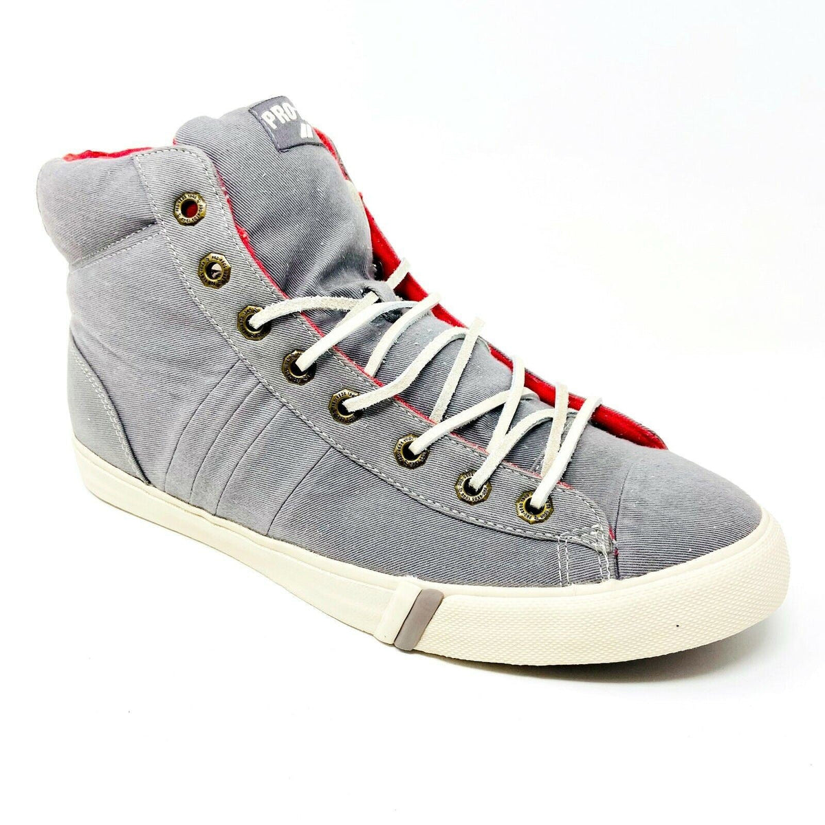 Pro Keds Royal PLS Hi Washed Twill Charcoal Mens Casual Sneakers PMC42329