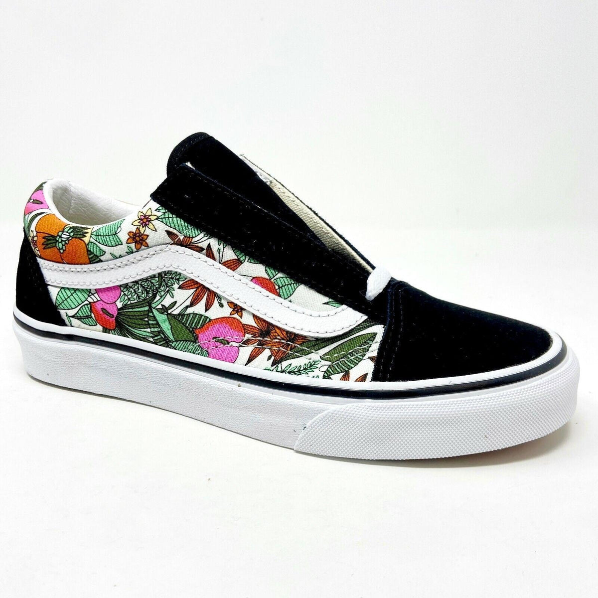 Vans Old Skool (Multi Tropical) Black True White Floral Womens Casual Shoes