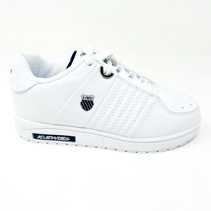 K-Swiss Wolert White Black Child Kids Casual Shoes Sneakers 51376102