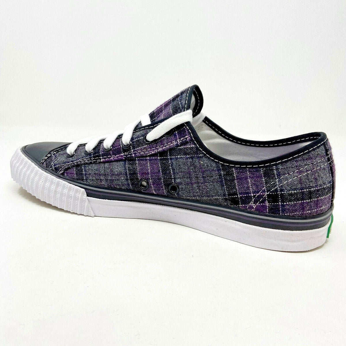 PF Flyer Center Lo Reiss Gray Purple Mens Retro Casual Sneakers PM11CL4A
