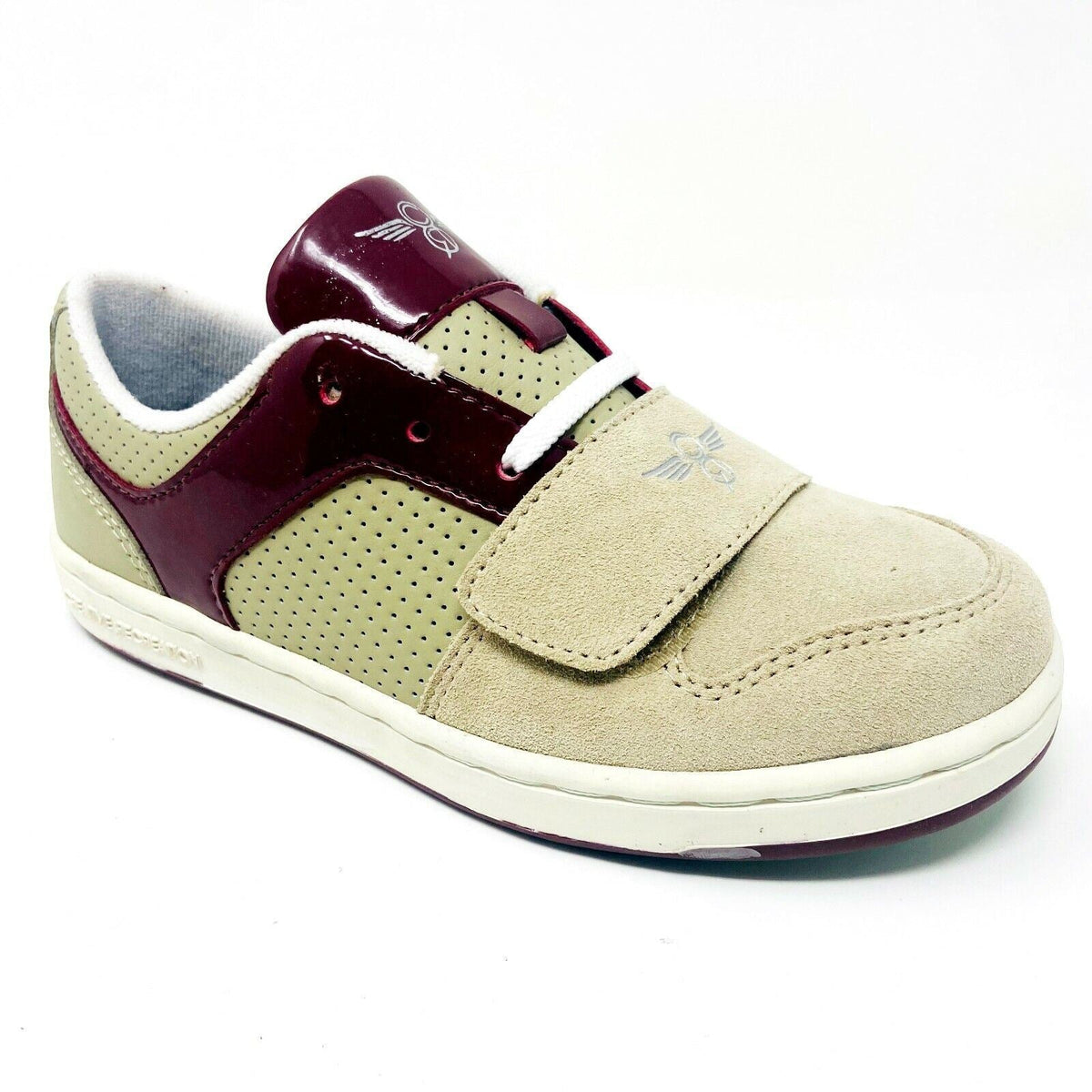 Creative Recreation Cesario Lo Khaki Pat Maroon Youth Kids Sneakers
