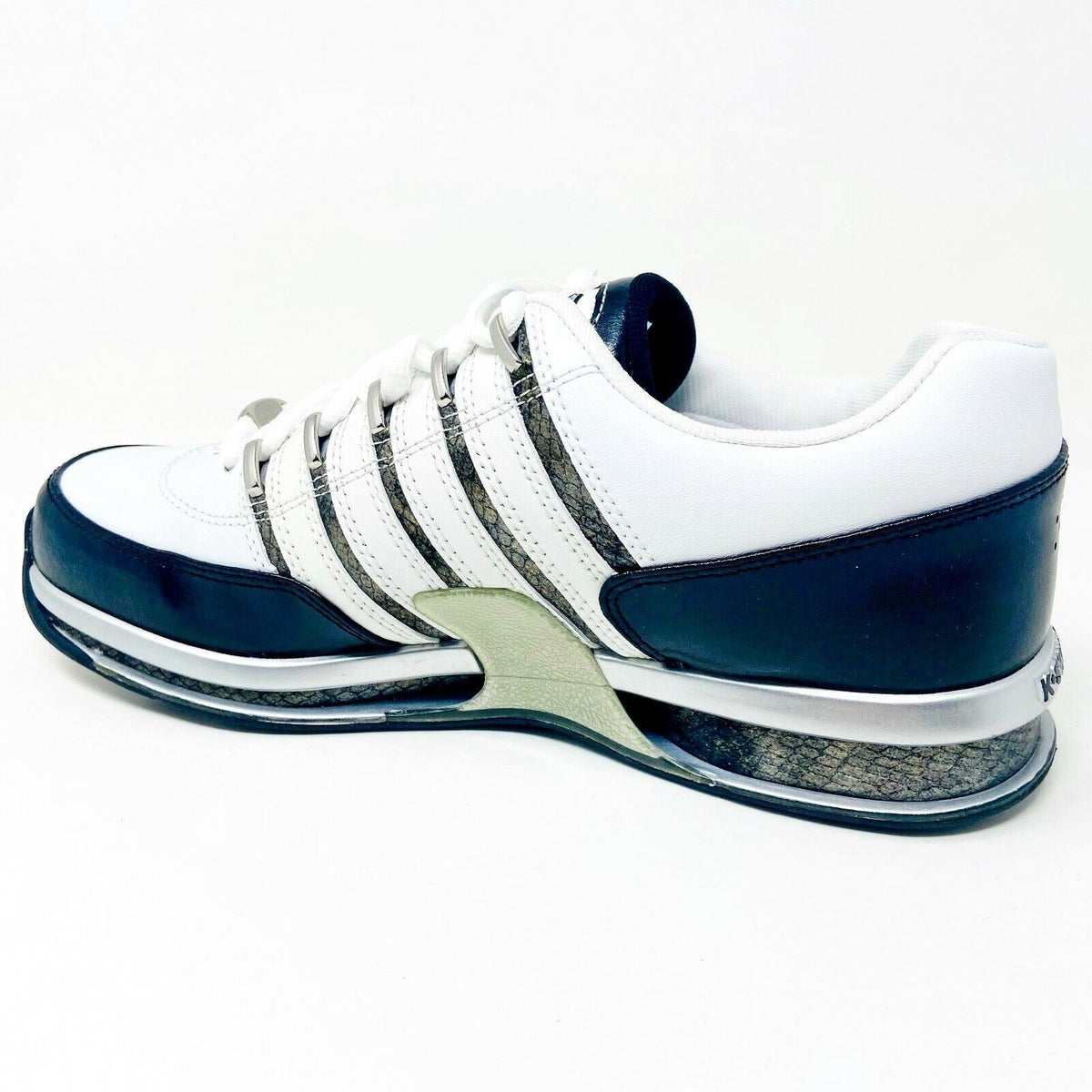 K-Swiss Appian White Black Platinum Mens Size 8 Casual Sneakers 01362179