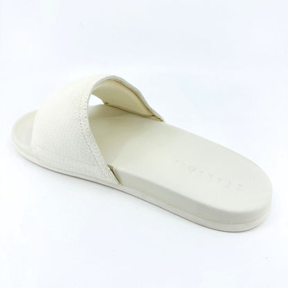 STNDRD Standard Los Angeles Monaco Snake White Womens Summer Slide Sandals