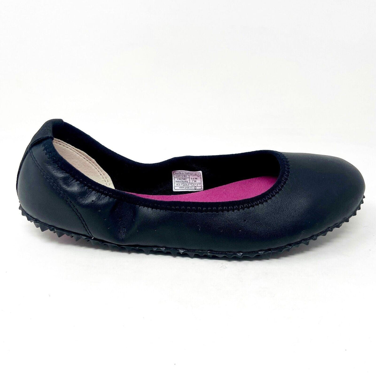 Plae Crosby Black Pink Womens Casual Slip On Leather Flats Shoes 556010 001