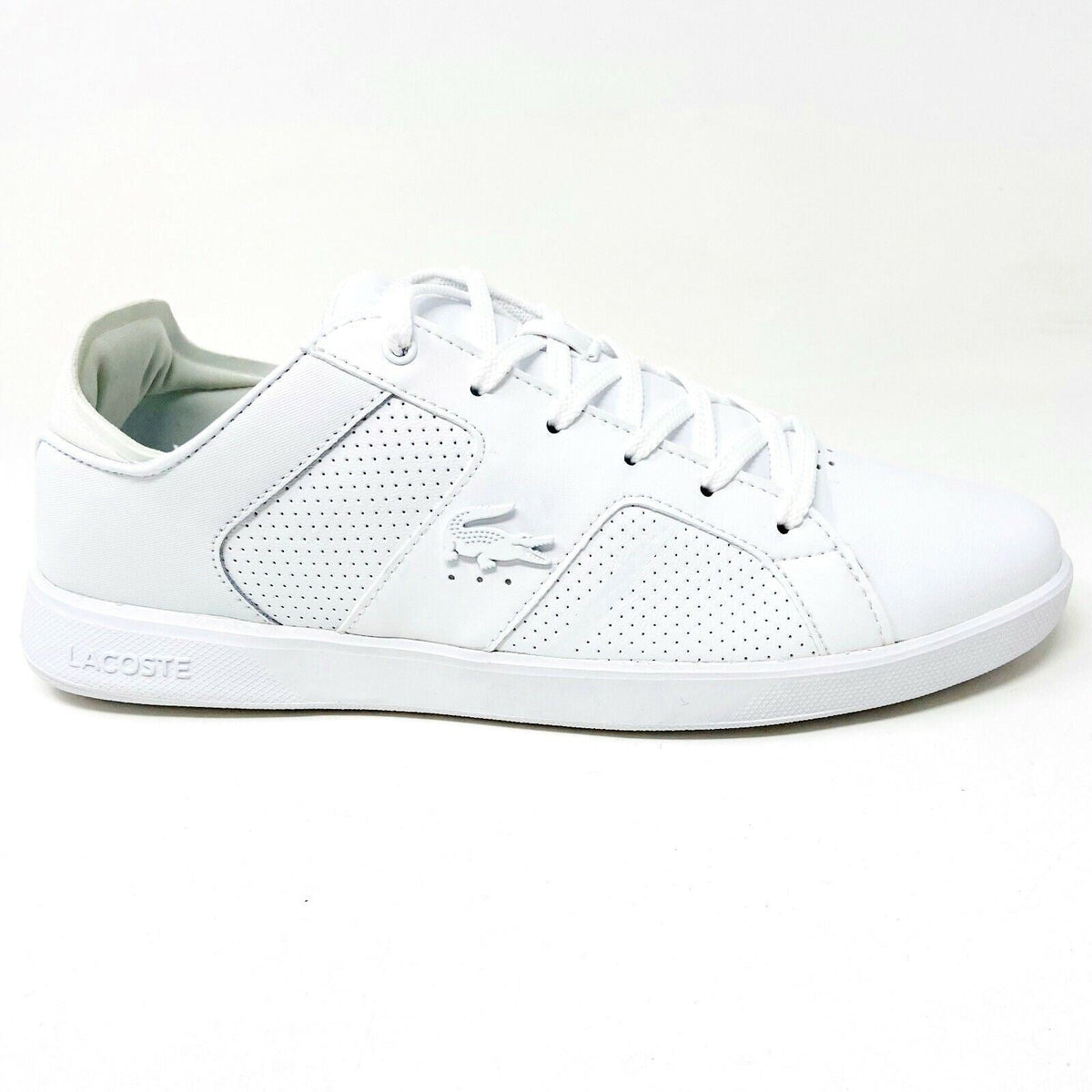 Lacoste Novas 120 3 SMA Leather White Mens Casual Lifestyle Sneakers