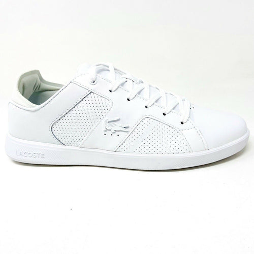Lacoste Novas 120 3 SMA Leather White Mens Casual Lifestyle Sneakers