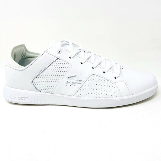 Lacoste Novas 120 3 SMA Leather White Mens Casual Lifestyle Sneakers