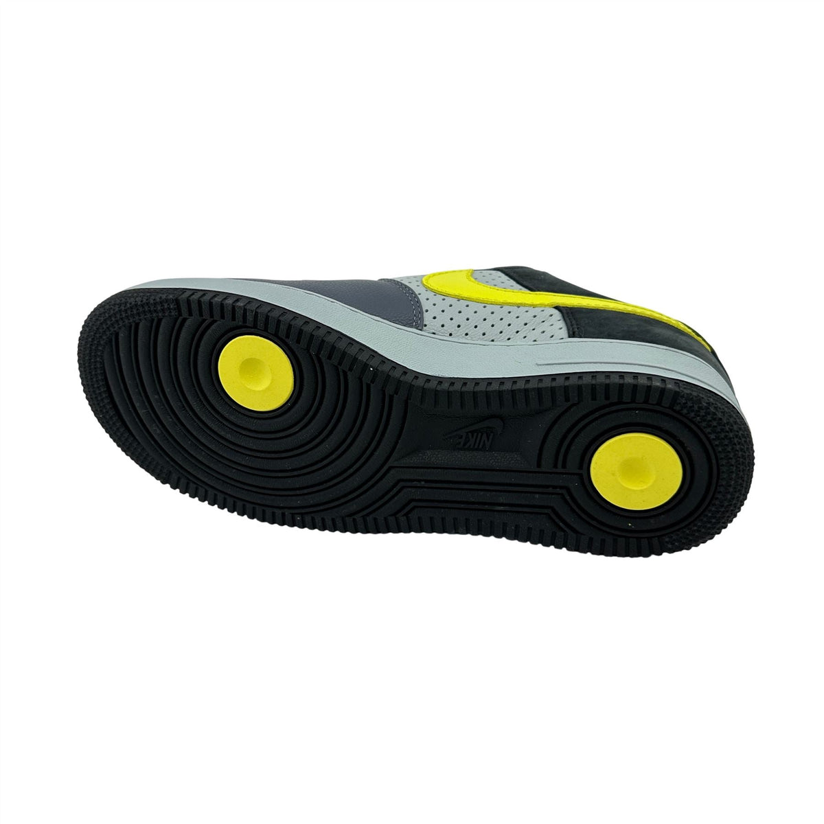 Nike Air Force 1 Low Premium Grey Sonic Yellow Black Mens Wildwood Sneaker
