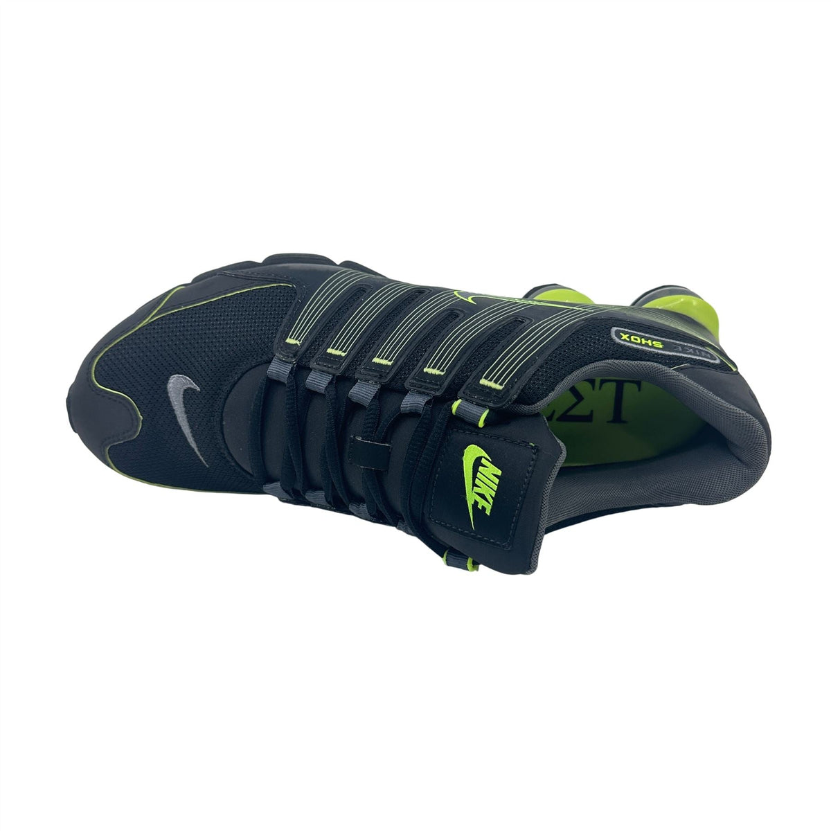 Nike Air Shox NZ 2.0 Black Dark Grey Lime Mens Athletic Sneaker