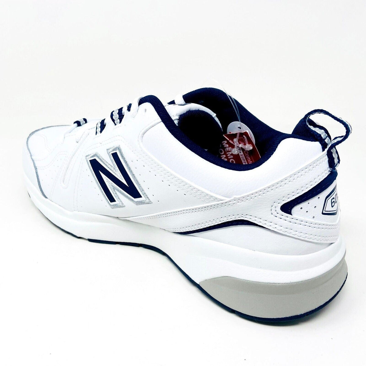 New Balance 608 White Navy Mens Casual Comfort Training Sneaker Shoes MX608V5