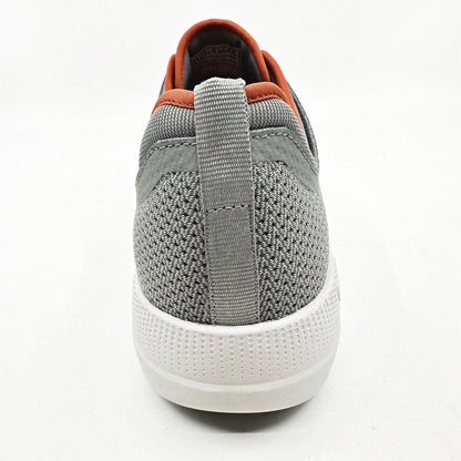 Skechers Go Walk Stability Progress Gray Orange Mens Athletic Sneakers