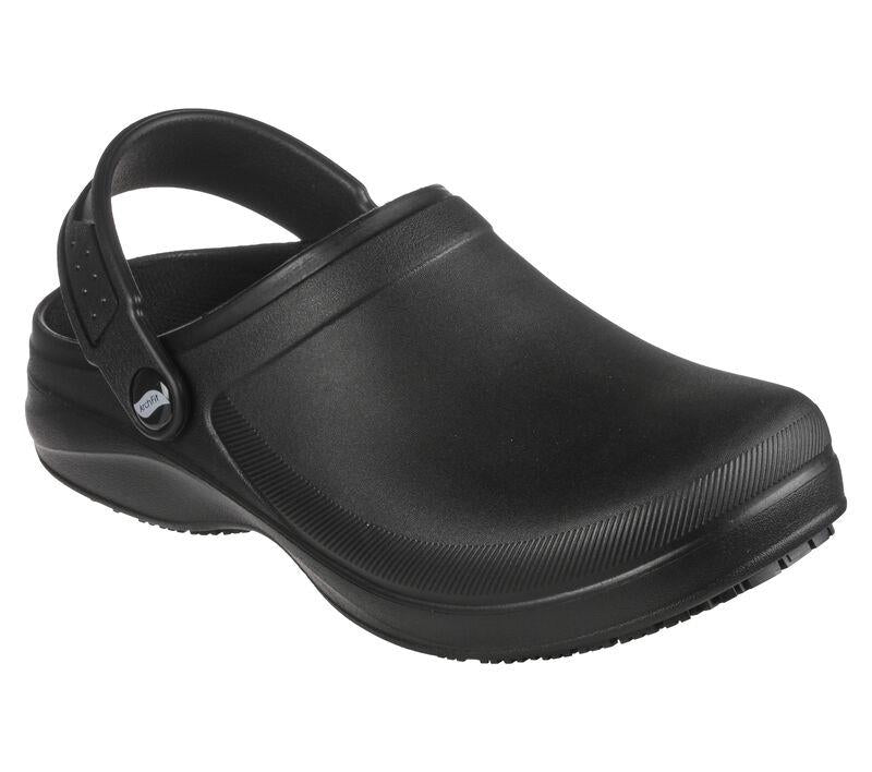 Women's Wide Fit Skechers 108067 Riverbound Pasay Arch Fit Clog Shoes