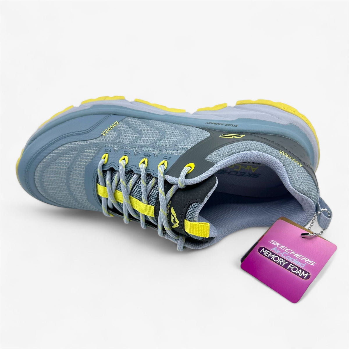 Skechers D'Lux Journey Marigold Blue Yellow Womens Athletic Sneaker