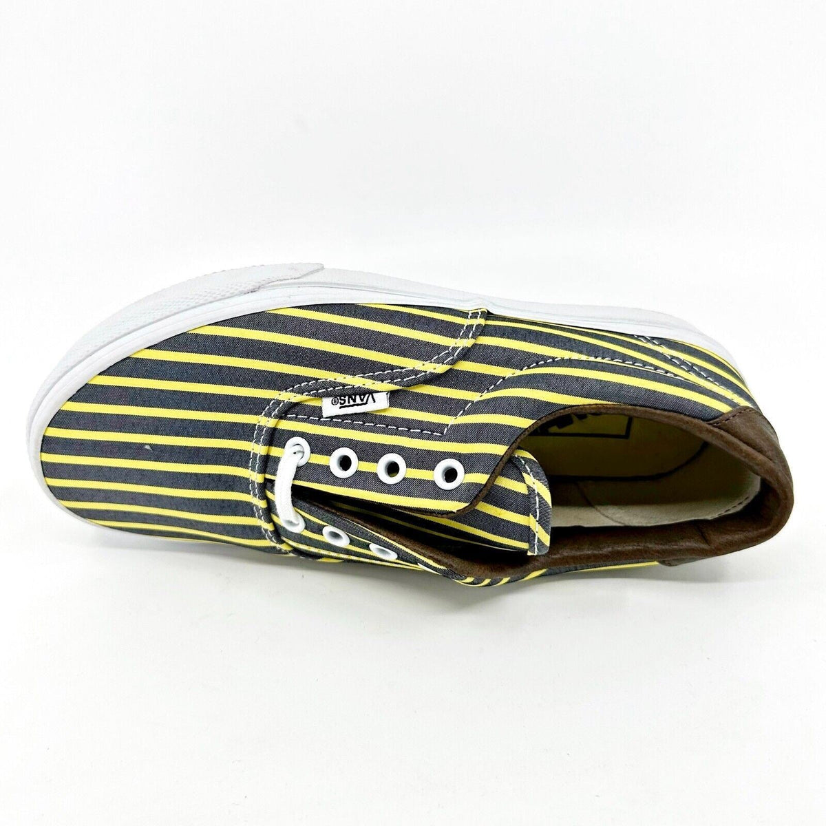 VANS Era 59 (Stripes) Yellow True White Womens Size 5.5 Casual Sneakers