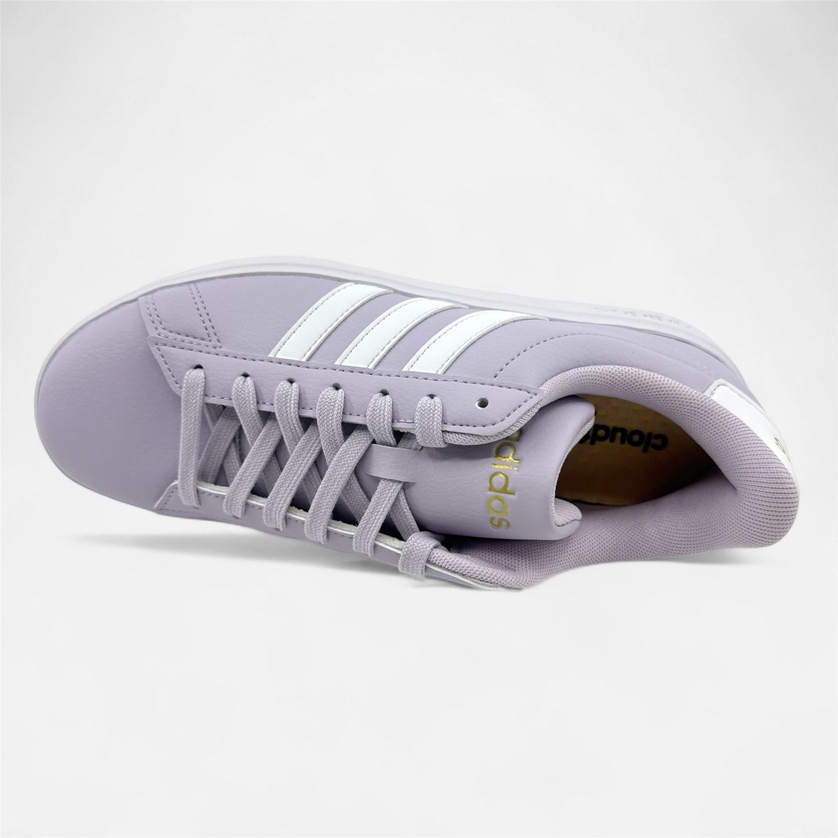 Adidas Grand Court 2.0 Silver Dawn Cloud White Womens Athletic Sneaker
