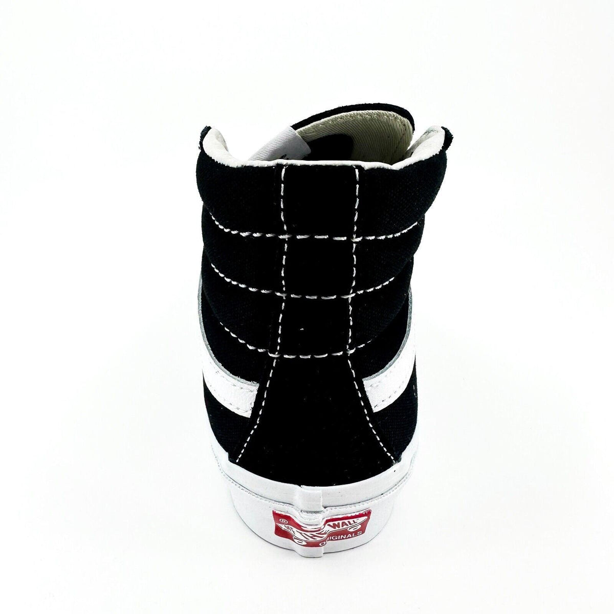 Vans Vault OG Sk8 Hi LX (Suede Canvas) Black True White Womens Shoes
