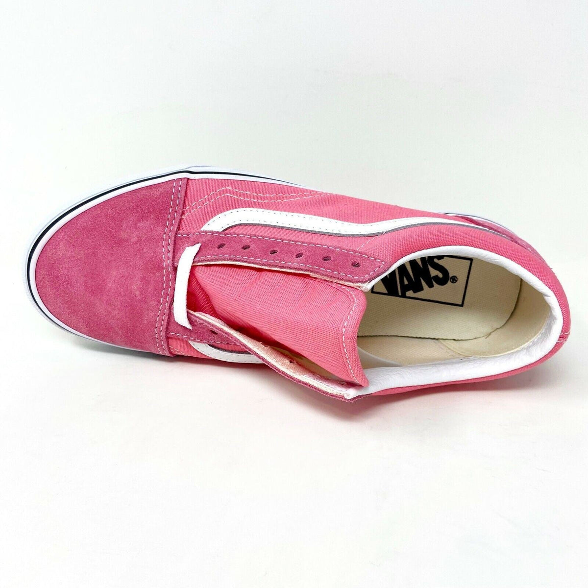 Vans Old Skool Pink Lemonade True White Womens Casual Shoes