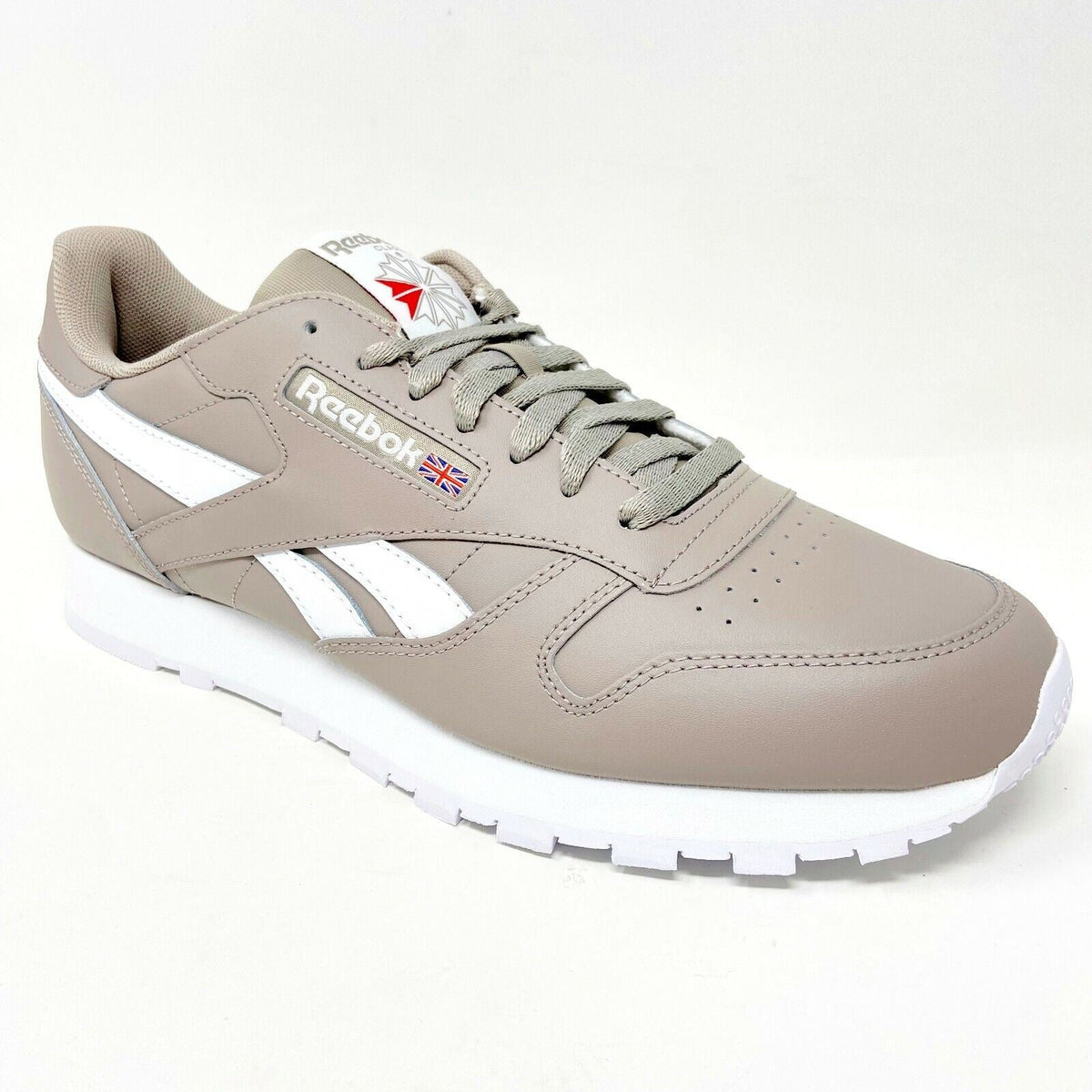 Reebok Classic Leather Gray White Mens Casual Sneakers FY9402