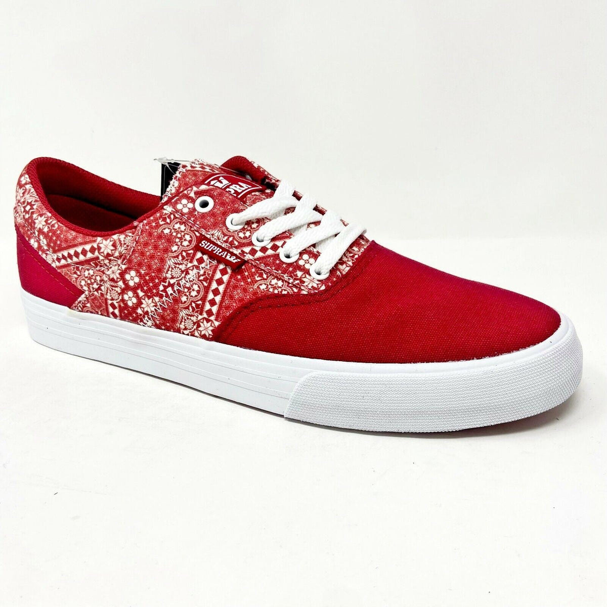 Supra Cobalt Rose Print Red White Mens Skateboard Shoes Sneakers 05663 625