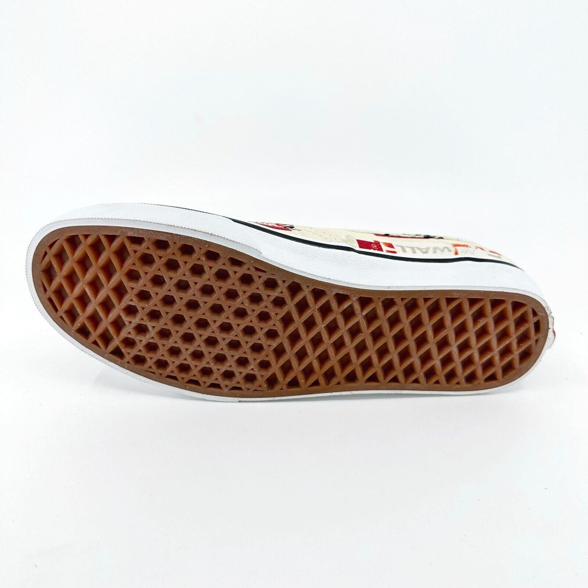 Vans Authentic Packing Tape Off White Red Black Womens Size 8 Casual Shoes
