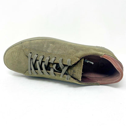 Clae Bradley Hiking Green Waxed Suede Mens Premium Casual Sneakers