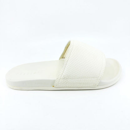 STNDRD Standard Los Angeles Monaco Snake White Womens Summer Slide Sandals