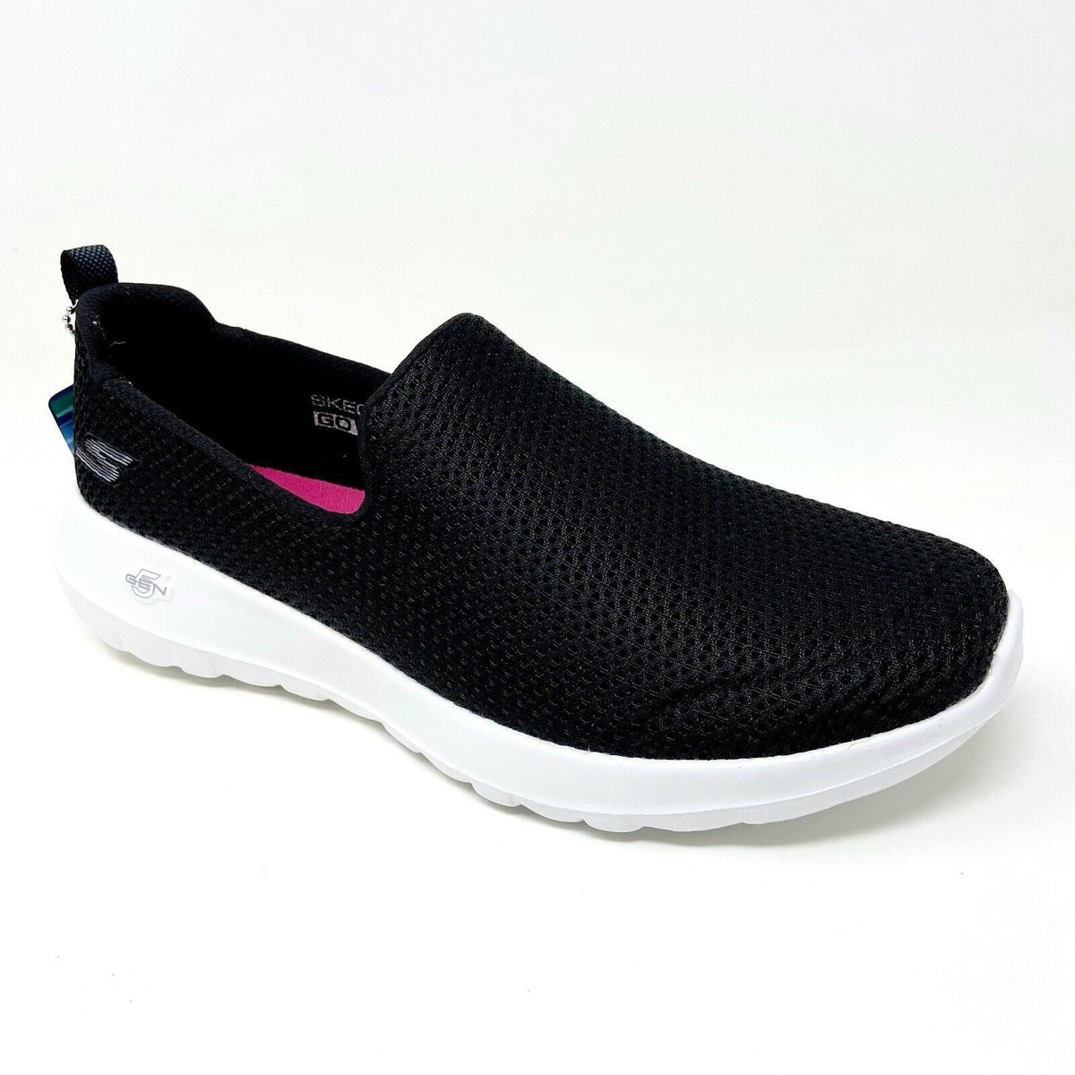 Skechers Go Walk Joy Black White Womens Wide Width Slip on Shoes
