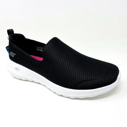 Skechers Go Walk Joy Black White Womens Wide Width Slip on Shoes