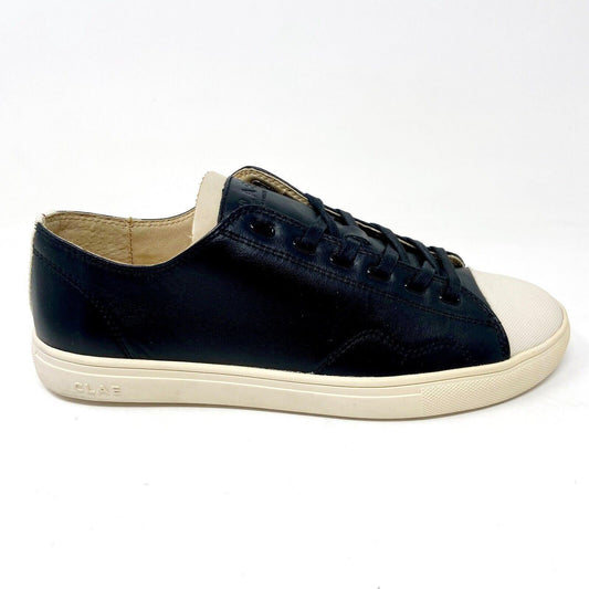 Clae Herbie SP Black Milled Leather Mens Casual Sneakers