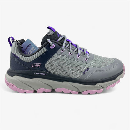 Skechers D'Lux Journey Marigold Charcoal Purple Womens Athletic Sneaker