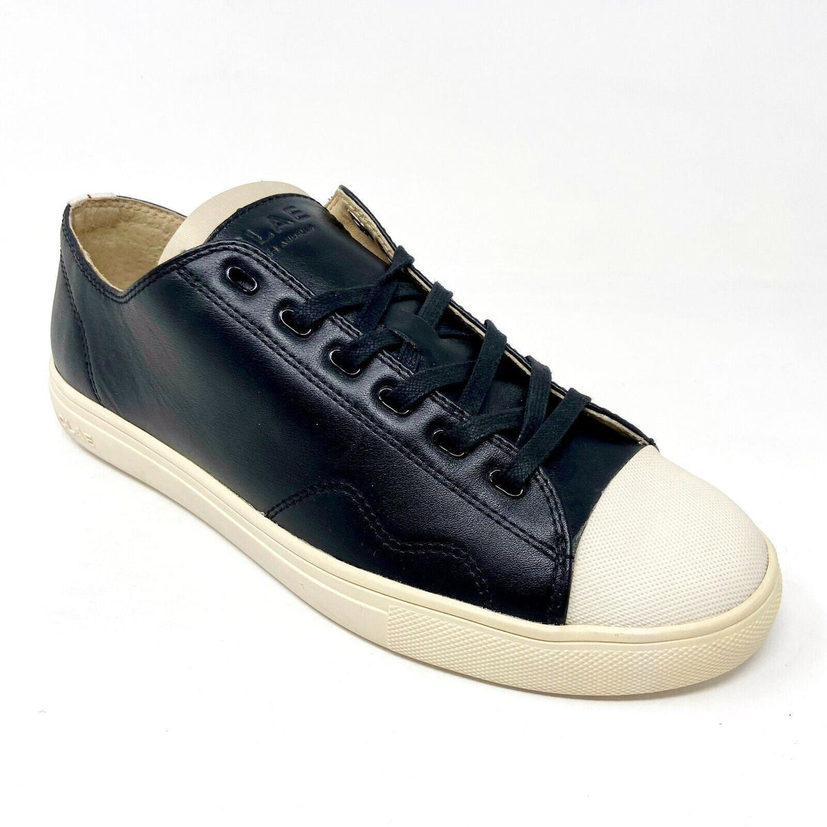 Clae Herbie SP Black Milled Leather Mens Casual Sneakers