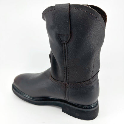 Bonanza 10" Wellington Goodyear Welt Brown Leather Mens Steel Toe Boots BAT107