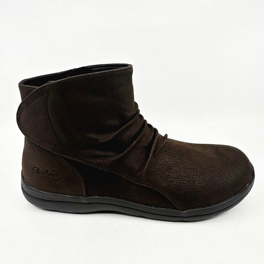 Skechers Lite Step Tricky Chocolate Womens Size 6.5 Ankle Boots