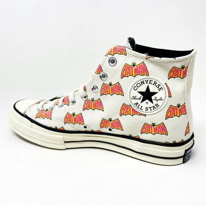 Converse Chuck 70 Hi Batman 80th Anniversary Pink Black Mens Sneakers 167318C