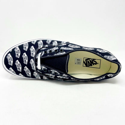 Vans Authentic (Blue Boards) Black True White Faded Logos Mens Casual Shoes