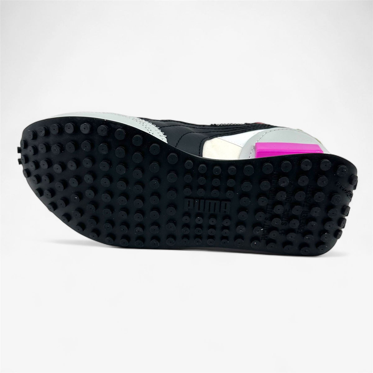 PUMA Future Rider Cut Out POP White Ultra Magenta Womens Athletic Sneaker