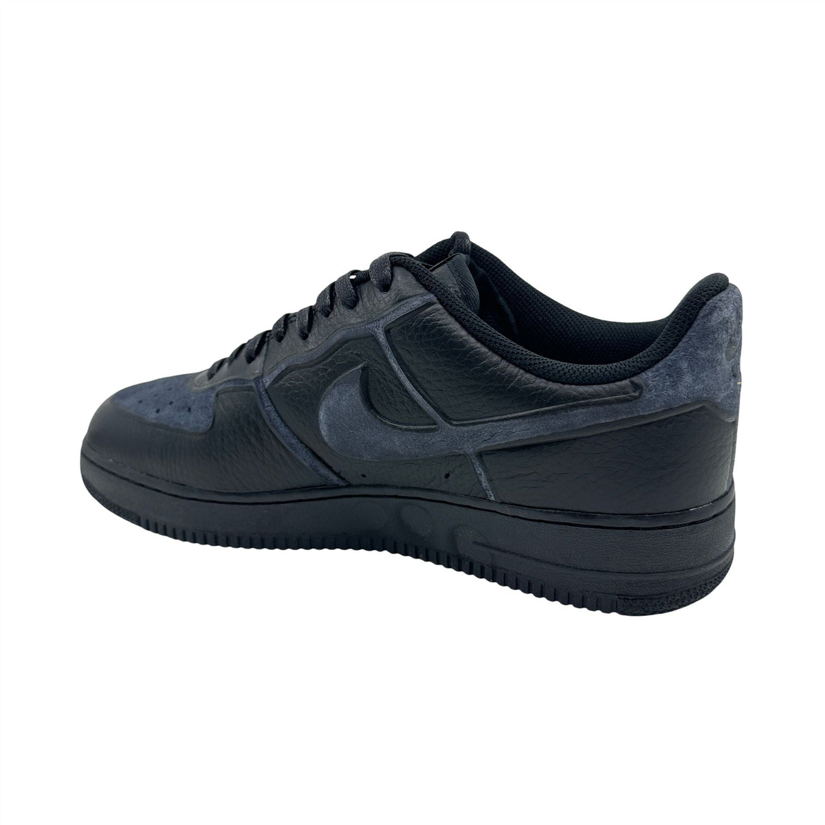 Nike Air Force 1 Premium Skive TEC VT Triple Black Mens Athletic Sneaker