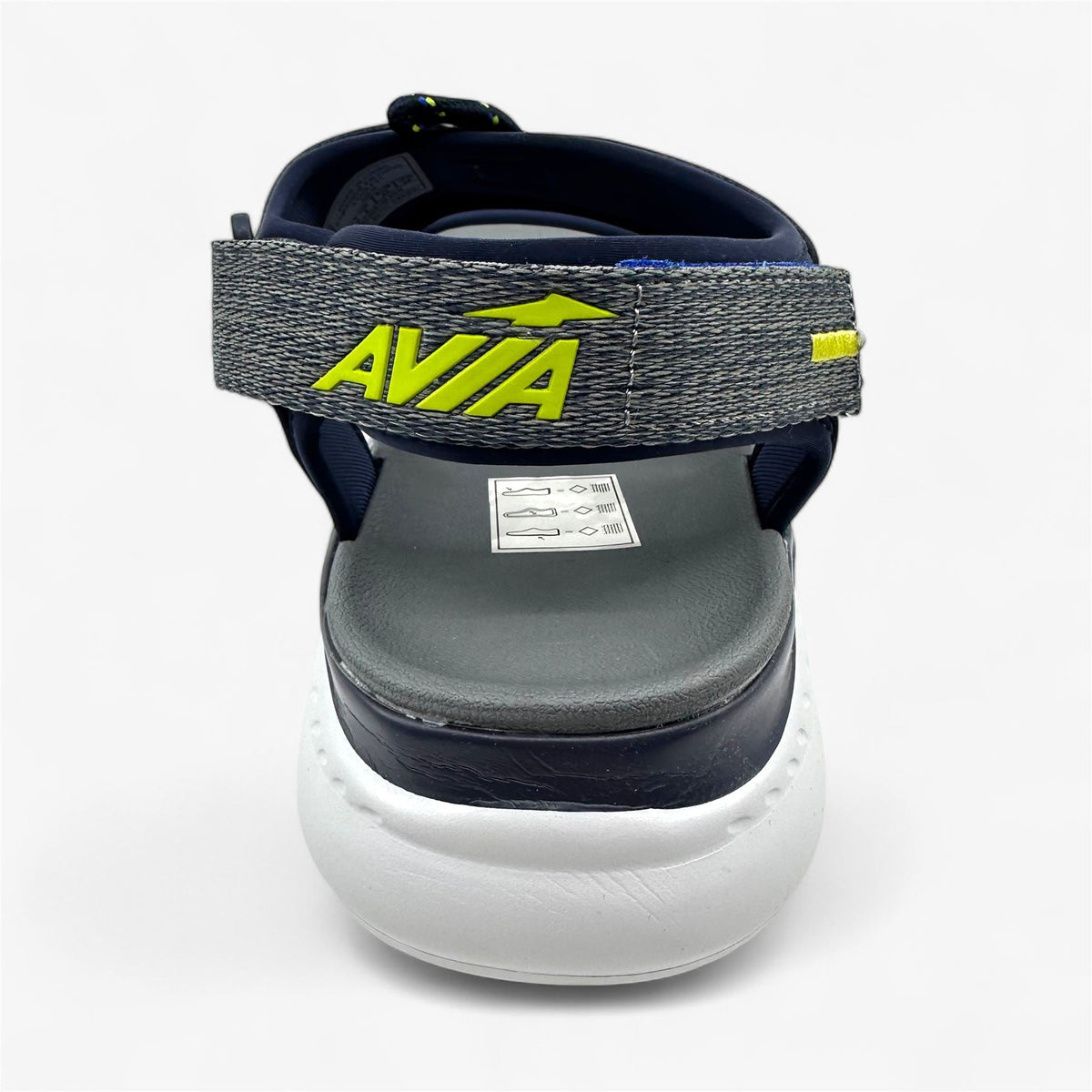 Avia Avi Atlantic Silver Filigree Graphite Lime Punch Mens Sandal Slip-On
