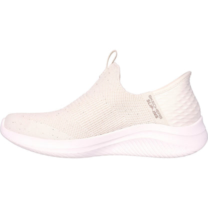 Women's Wide Fit Skechers 149594 Slip-ins Ultra Flex 3.0 Trainers -  Black/Rose Gold