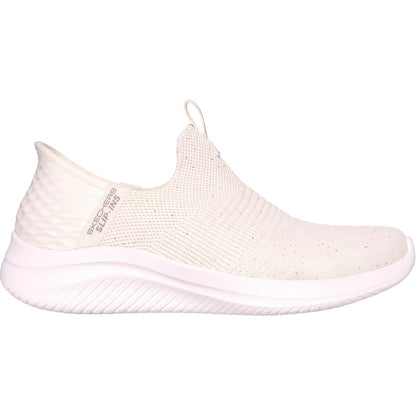 Women's Wide Fit Skechers 149594 Slip-ins Ultra Flex 3.0 Trainers -  Black/Rose Gold