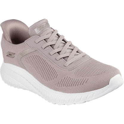 Women's Wide Fit Skechers Slip-ins 117497 Waves Bobs Sport Squad Trainers