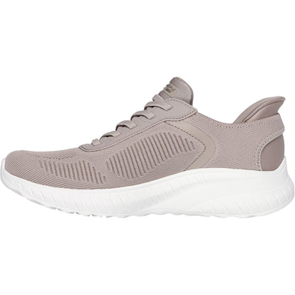 Women's Wide Fit Skechers Slip-ins 117497 Waves Bobs Sport Squad Trainers