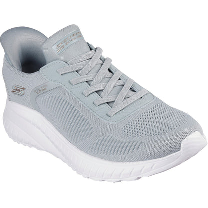 Women's Wide Fit Skechers Slip-ins 117497 Waves Bobs Sport Squad Trainers