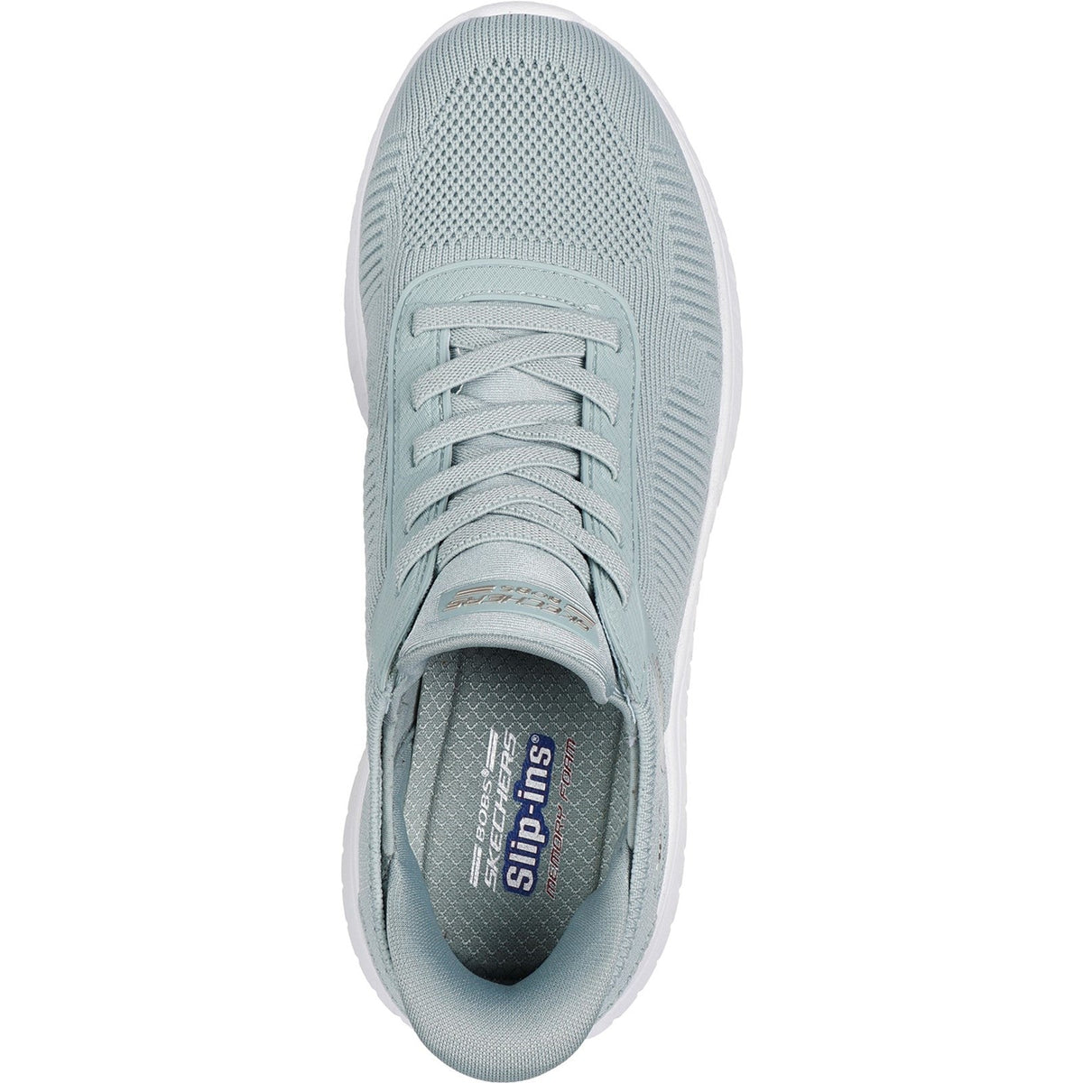 Women's Wide Fit Skechers Slip-ins 117497 Waves Bobs Sport Squad Trainers