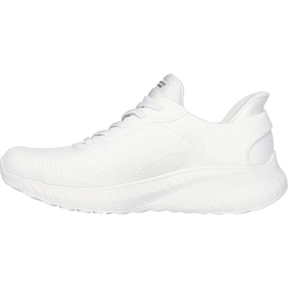 Women's Wide Fit Skechers Slip-ins 117497 Waves Bobs Sport Squad Trainers