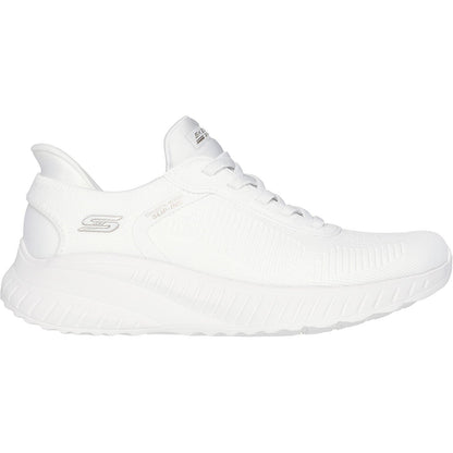 Women's Wide Fit Skechers Slip-ins 117497 Waves Bobs Sport Squad Trainers