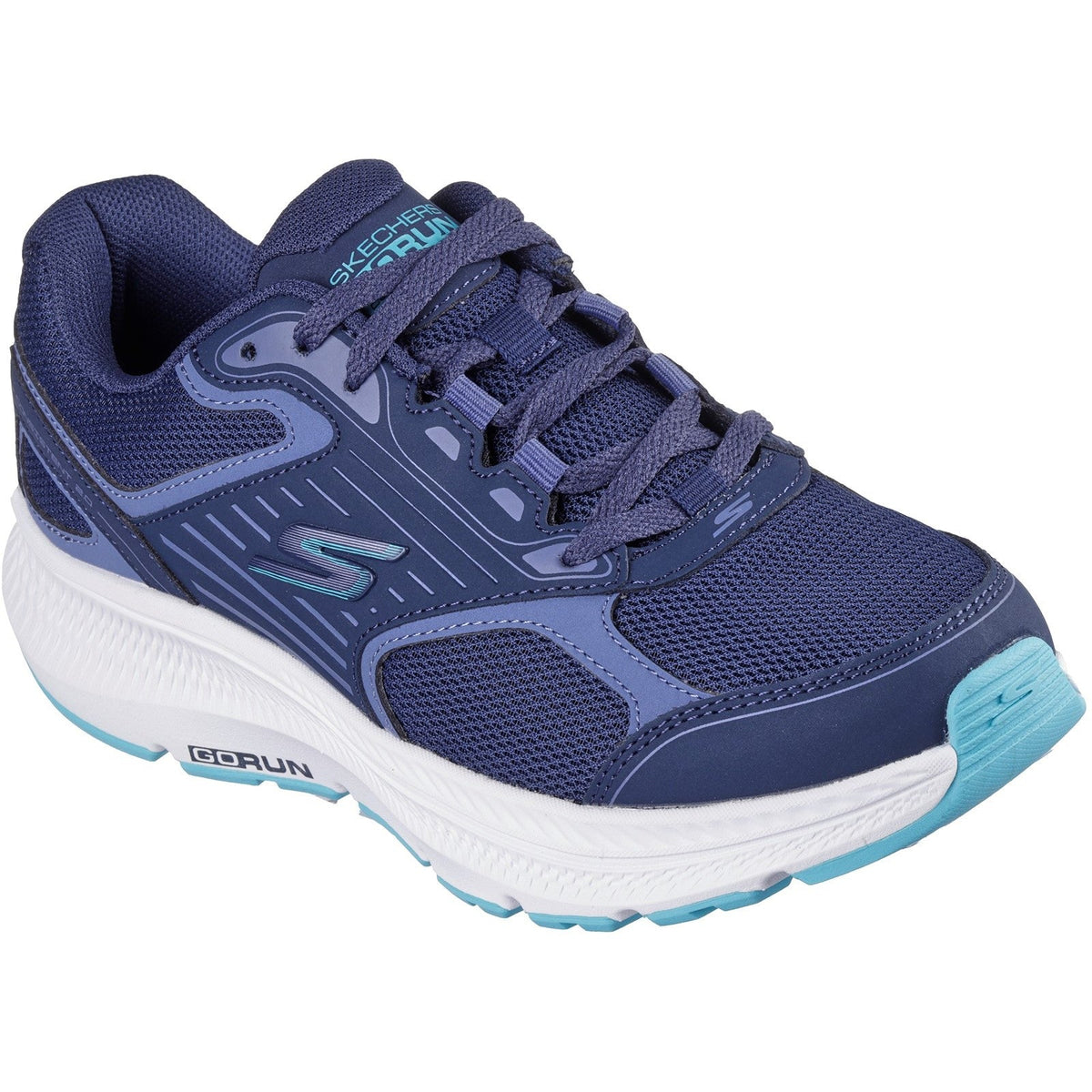 Women's Wide Fit Skechers 128606 Go Run Consistent 2.0 Advantage Trainers