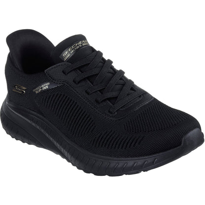 Women's Wide Fit Skechers Slip-ins 117497 Waves Bobs Sport Squad Trainers