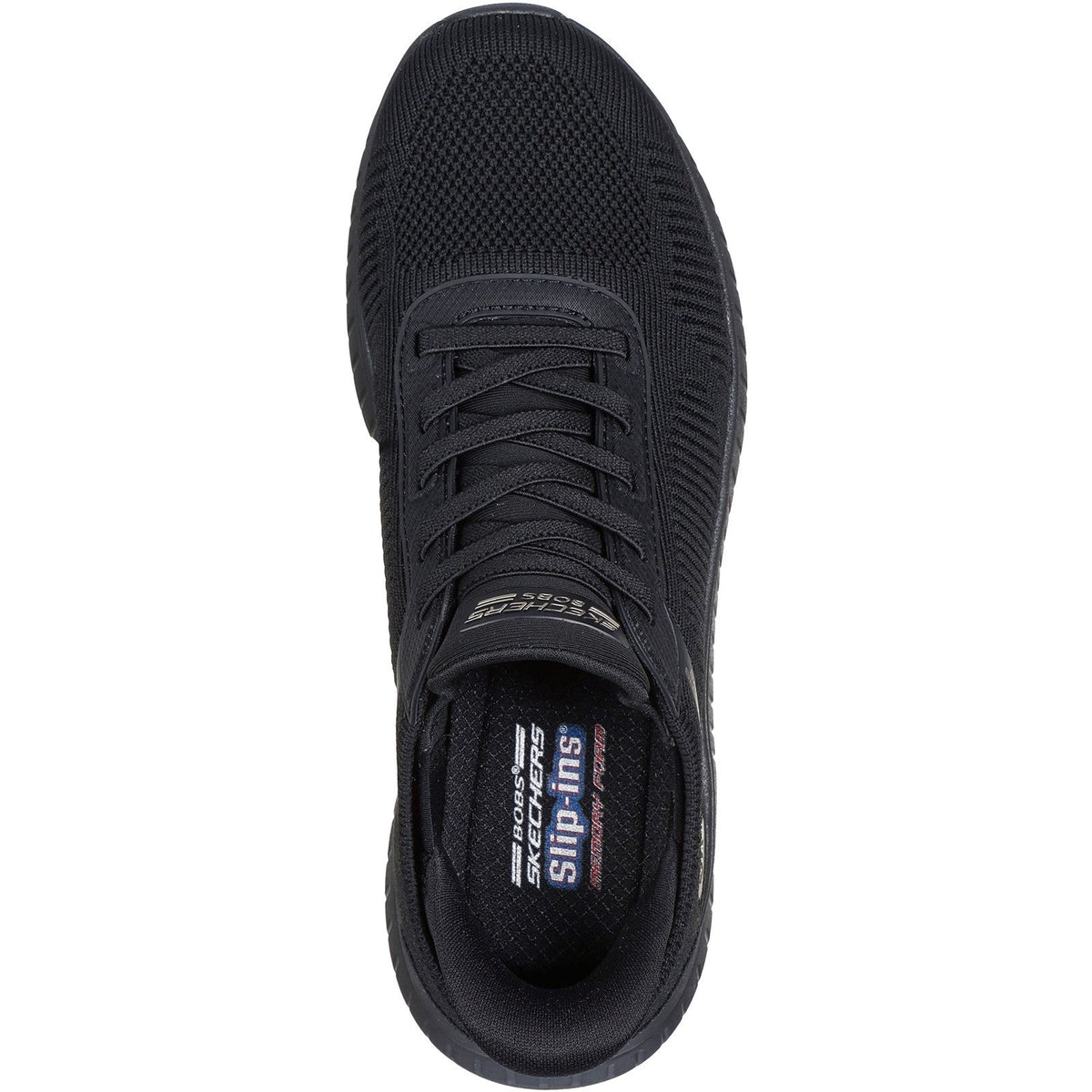Women's Wide Fit Skechers Slip-ins 117497 Waves Bobs Sport Squad Trainers