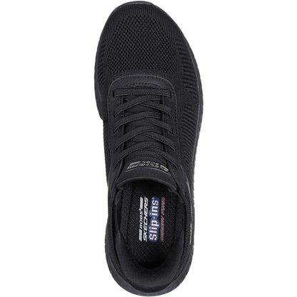 Women's Wide Fit Skechers Slip-ins 117497 Waves Bobs Sport Squad Trainers